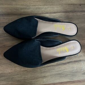 Like new bundle deal of 2 pairs of black mules size 7